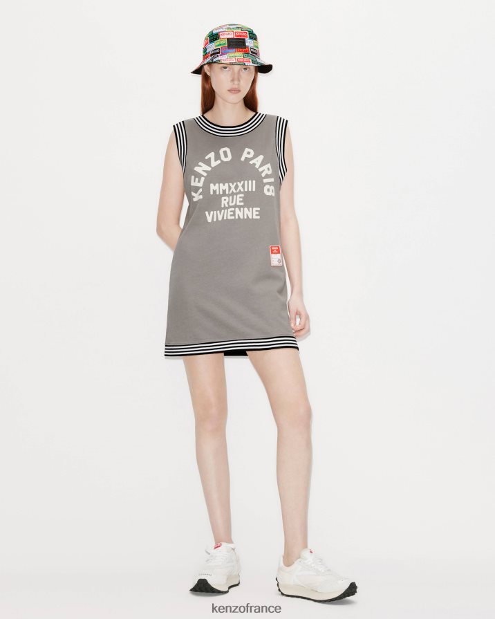 vêtements Kenzo robe à bretelles rue vivienne gris brumeux femmes LFF6X0691
