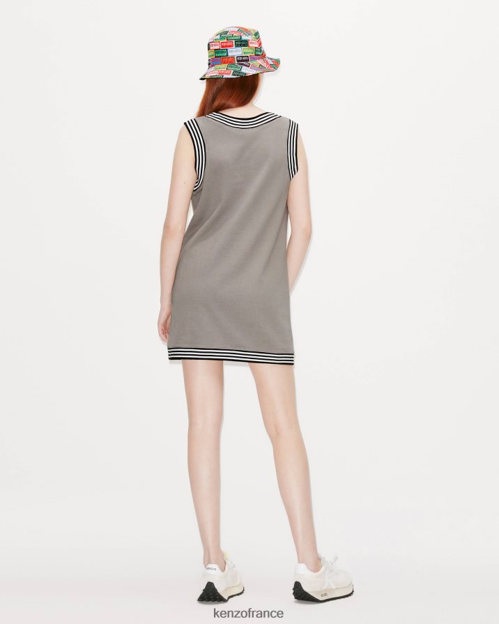 vêtements Kenzo robe à bretelles rue vivienne gris brumeux femmes LFF6X0691