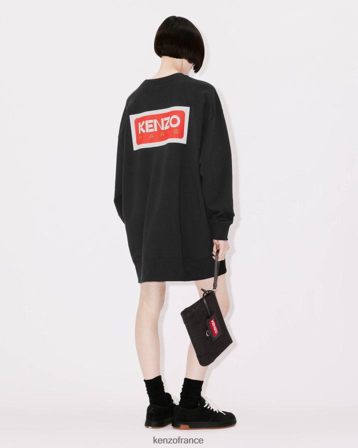 vêtements Kenzo robe sweat oversize paris noir femmes LFF6X0547