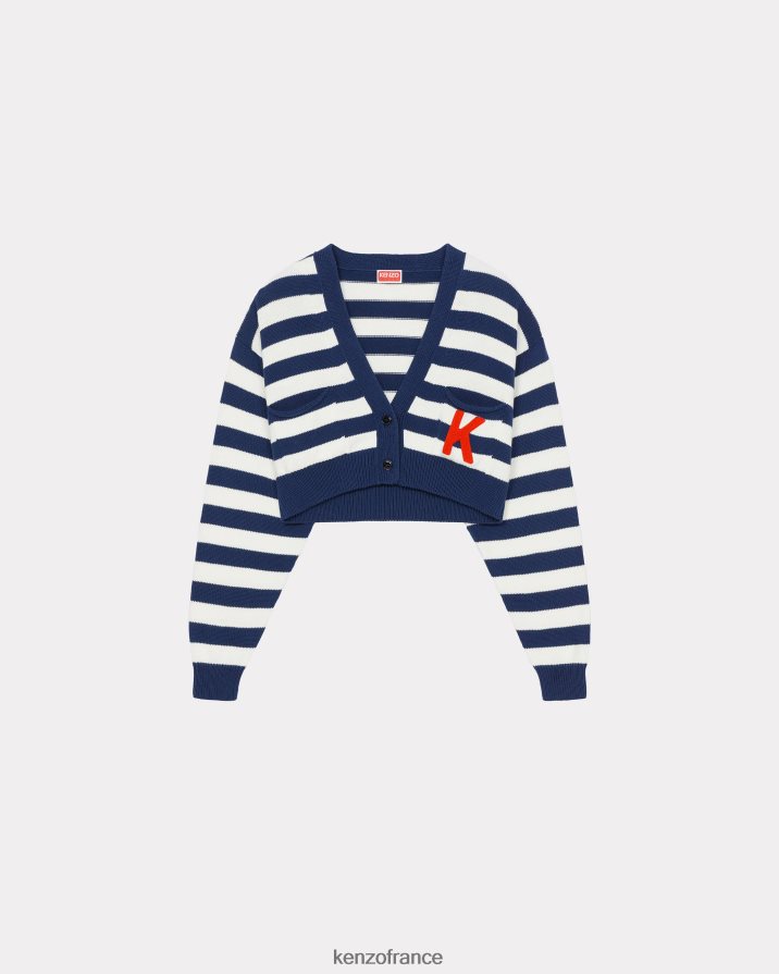 vêtements Kenzo cardigan à rayures nautiques bleu nuit femmes LFF6X0397