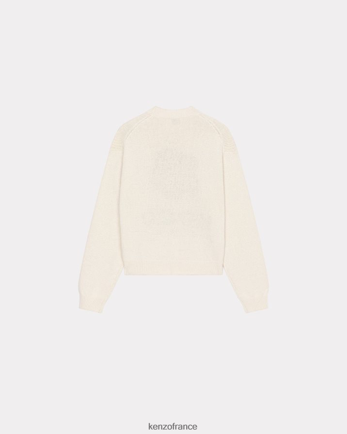 vêtements Kenzo pull à fleurs de boke blanc cassé femmes LFF6X0499