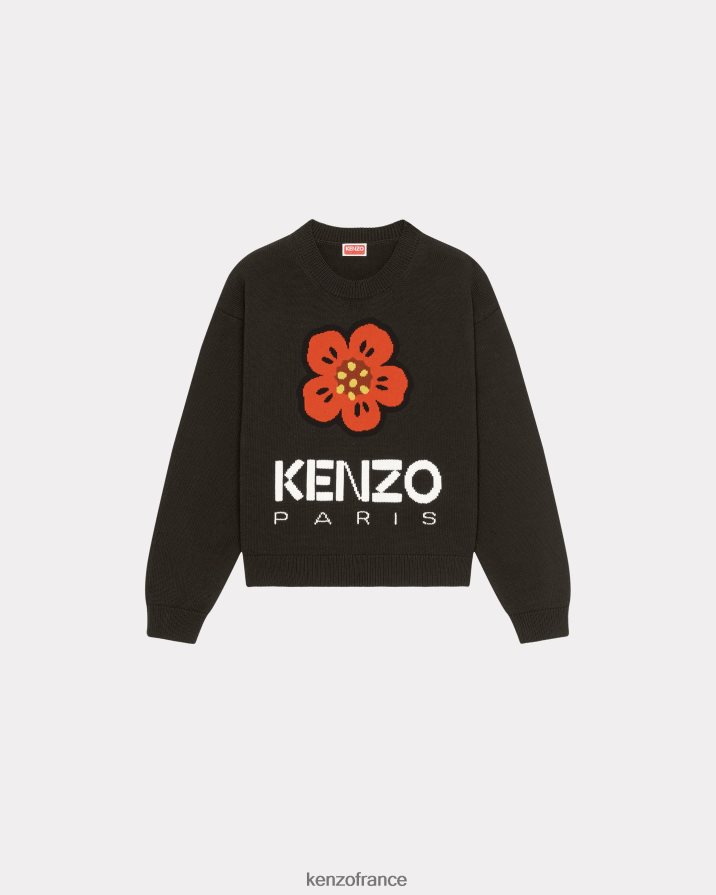vêtements Kenzo pull à fleurs de boke noir femmes LFF6X0526