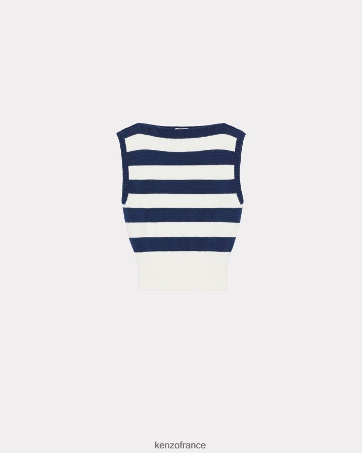 vêtements Kenzo pull à rayures nautiques bleu nuit femmes LFF6X0563