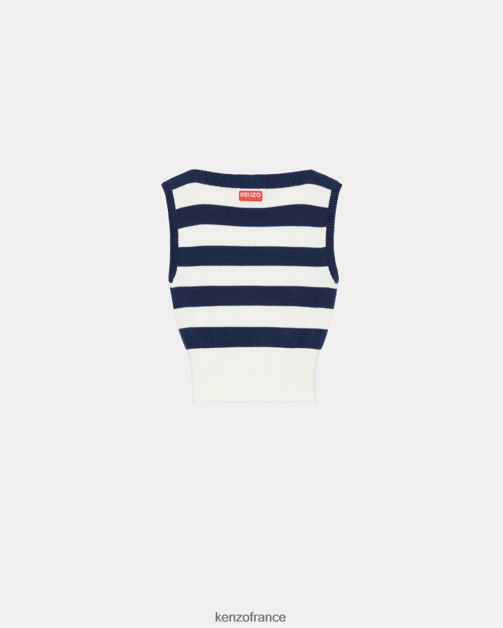 vêtements Kenzo pull à rayures nautiques bleu nuit femmes LFF6X0563