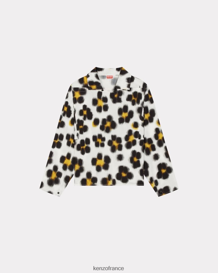 vêtements Kenzo blouse Hana léopard blanc cassé femmes LFF6X0680