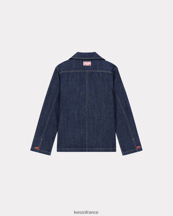 vêtements Kenzo chemise kimono en jean Target rincer le denim bleu femmes LFF6X0677