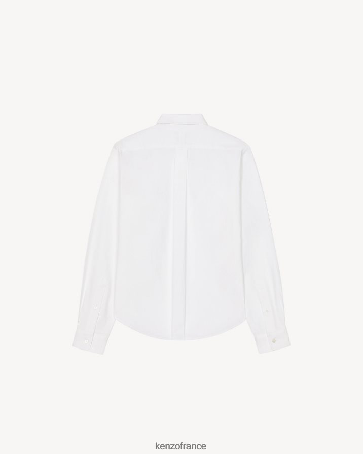 vêtements Kenzo chemise slim à blason de fleur de boke blanc femmes LFF6X0674