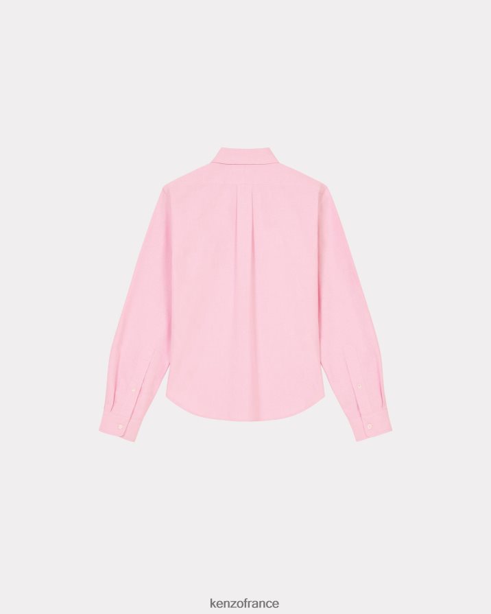 vêtements Kenzo chemise slim à blason de fleur de boke rose femmes LFF6X0662