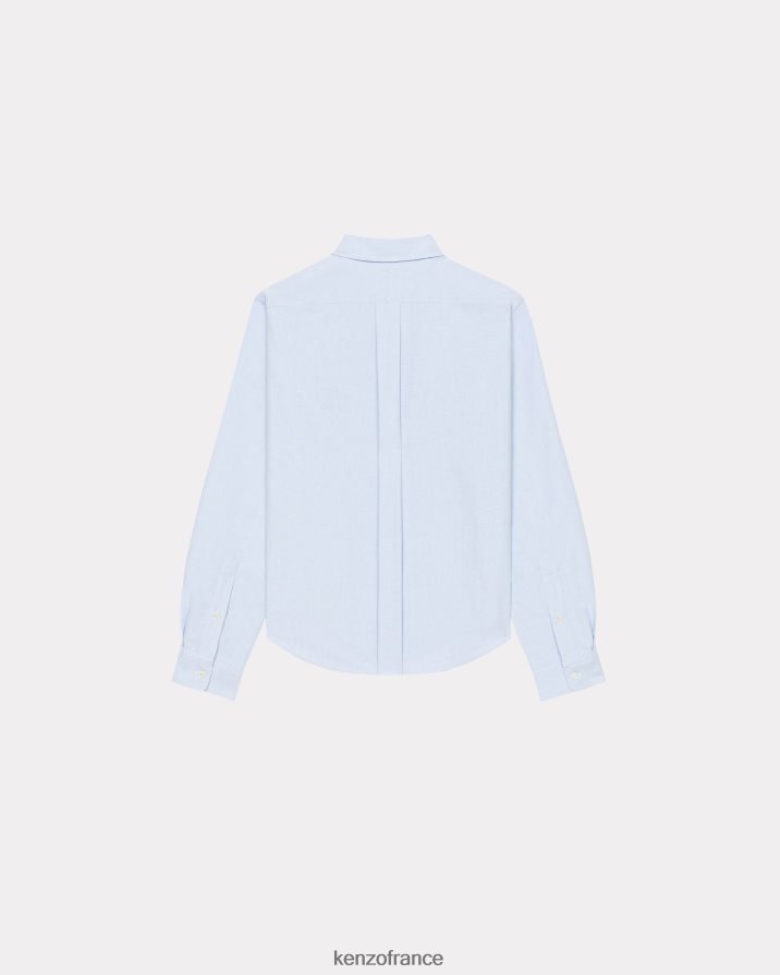 vêtements Kenzo chemise slim à écusson de fleur de boke bleu ciel femmes LFF6X0609