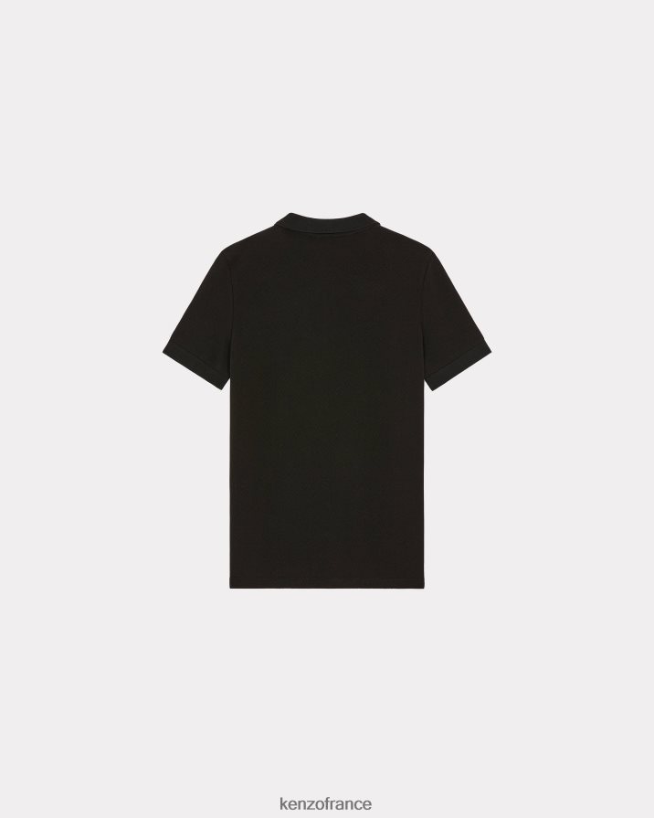 vêtements Kenzo polo à écusson de fleur de boke 2 noir femmes LFF6X0627