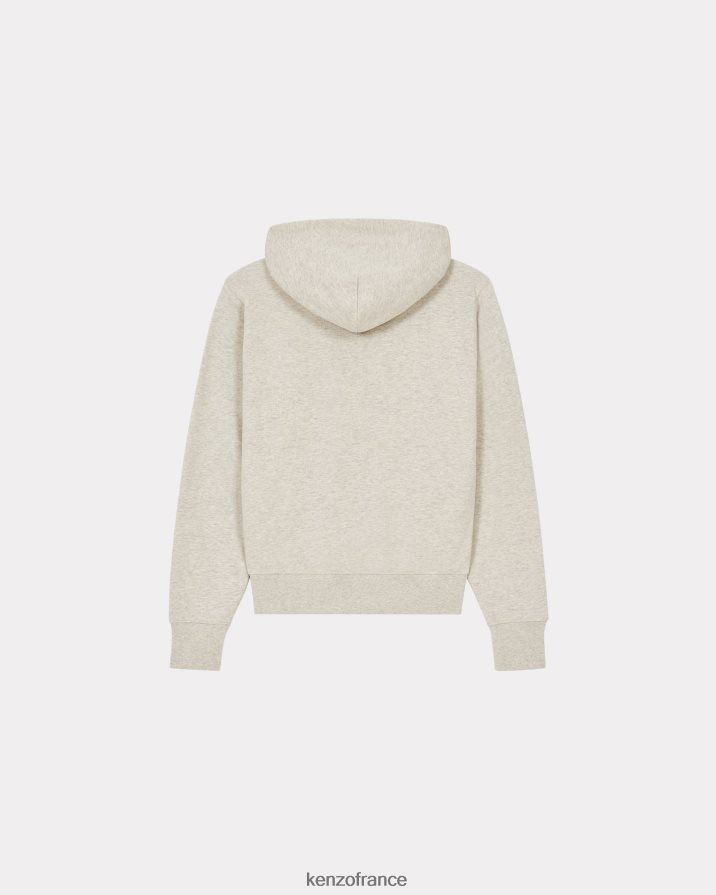 vêtements Kenzo sweat à capuche avec écusson de fleur de boke gris pale femmes LFF6X0645