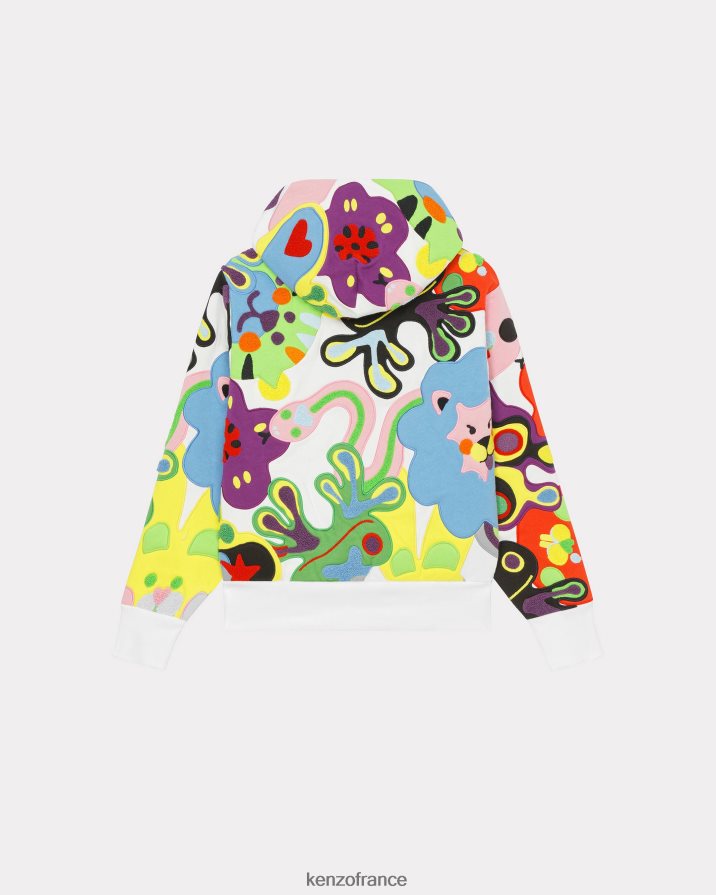 vêtements Kenzo sweat à capuche blanc cassé femmes LFF6X0430