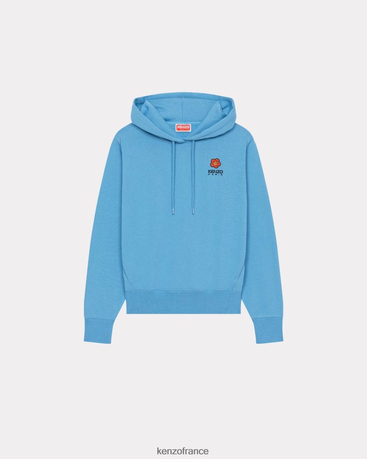 vêtements Kenzo sweat à capuche à motif fleur de boke cyan femmes LFF6X0429