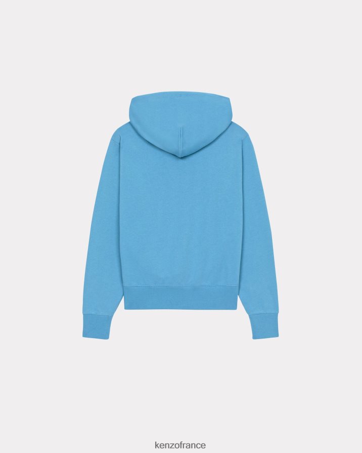 vêtements Kenzo sweat à capuche à motif fleur de boke cyan femmes LFF6X0429