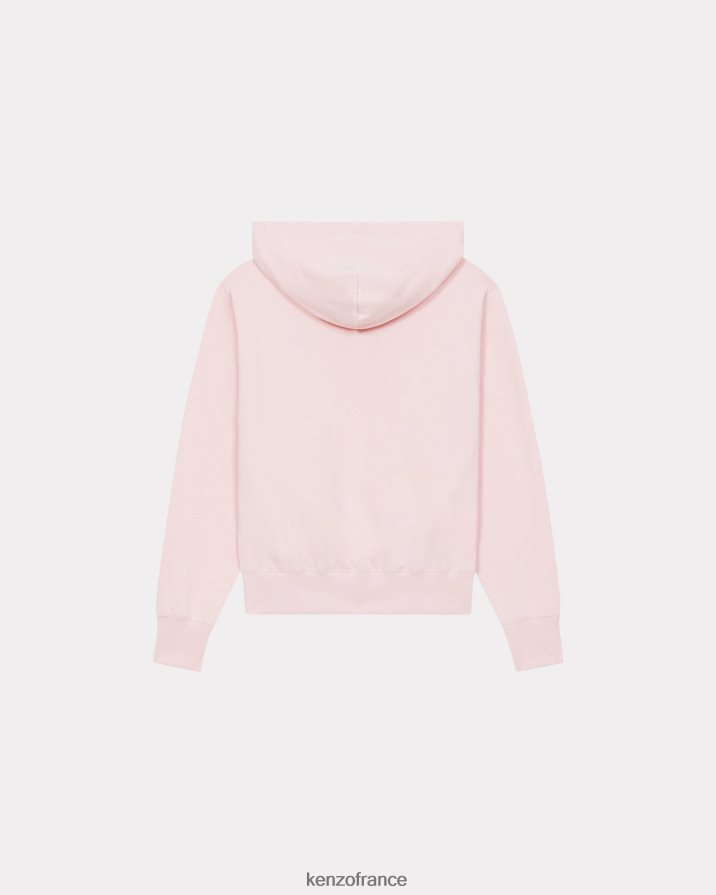 vêtements Kenzo sweat à capuche à motif fleur de boke rose fané femmes LFF6X0532