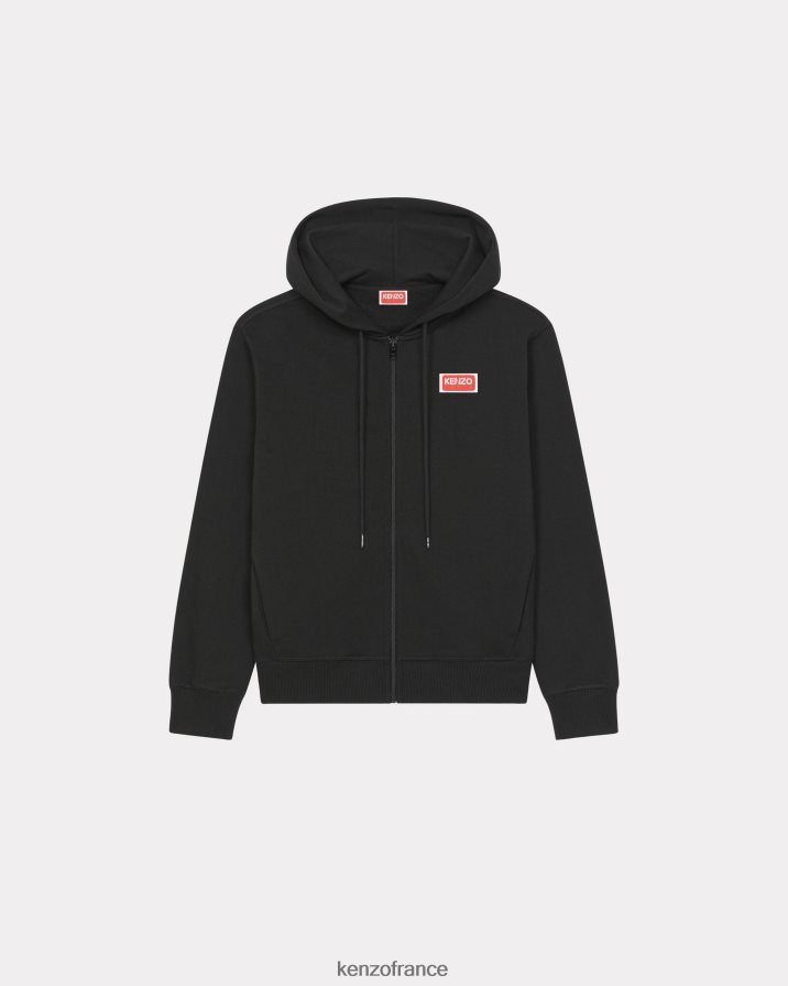 vêtements Kenzo sweat à capuche zippé paris noir femmes LFF6X0462