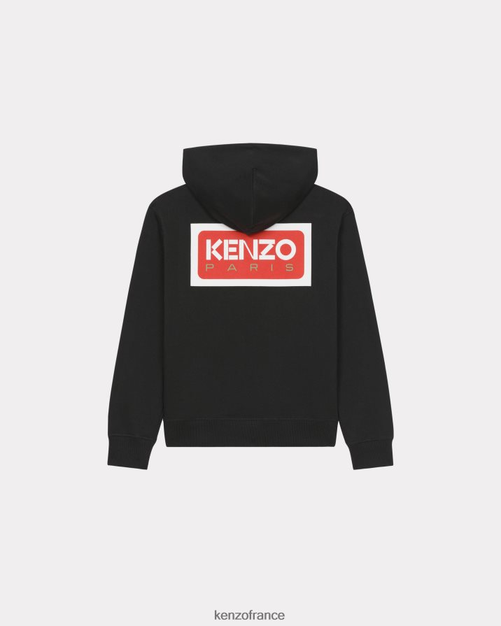 vêtements Kenzo sweat à capuche zippé paris noir femmes LFF6X0462