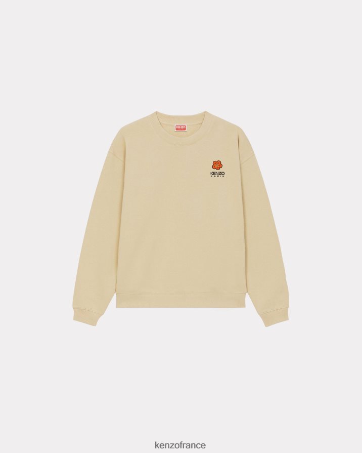 vêtements Kenzo sweat-shirt avec écusson de fleur de boke chameau femmes LFF6X0531