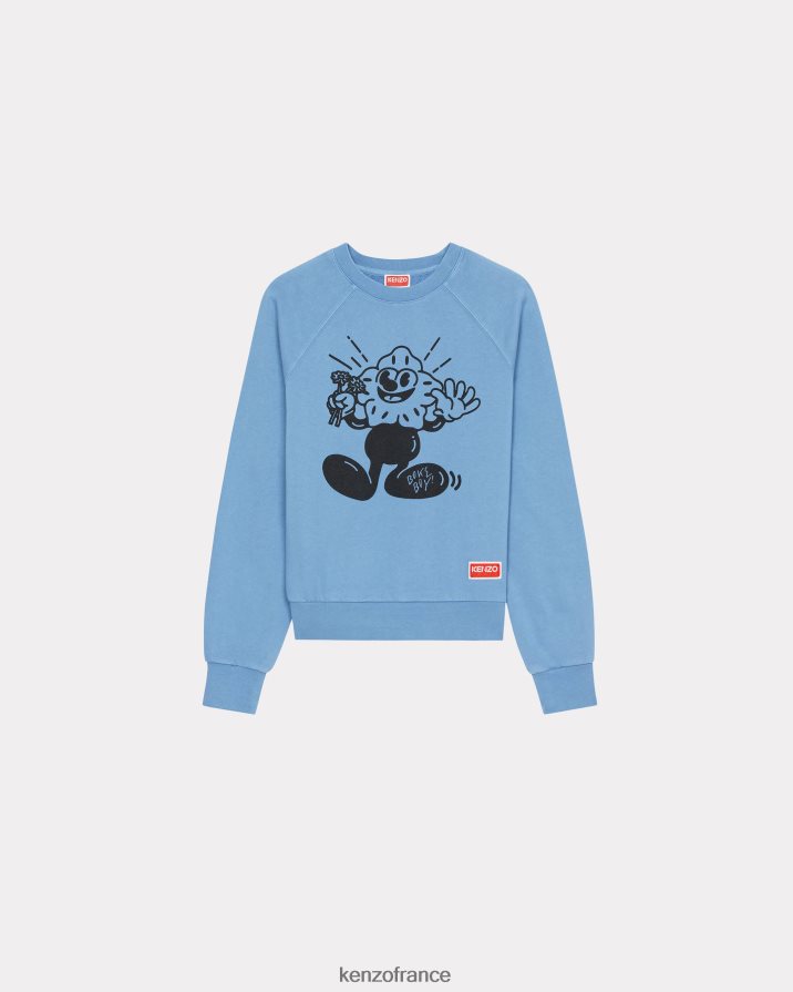 vêtements Kenzo sweat-shirt boké cyan femmes LFF6X0465
