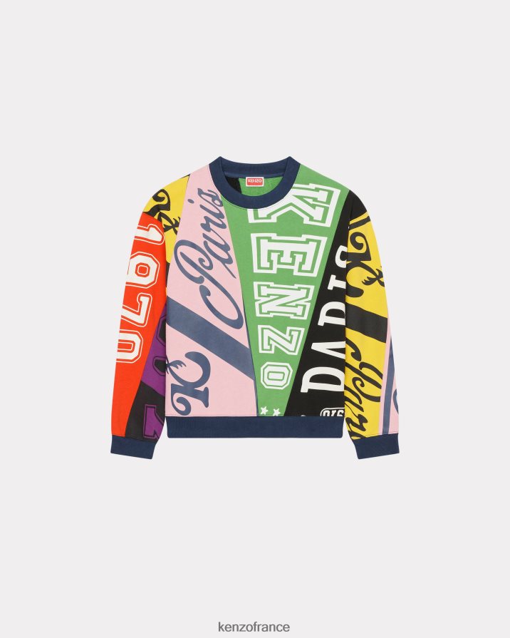 vêtements Kenzo sweat-shirt drapeau multicolore femmes LFF6X0407