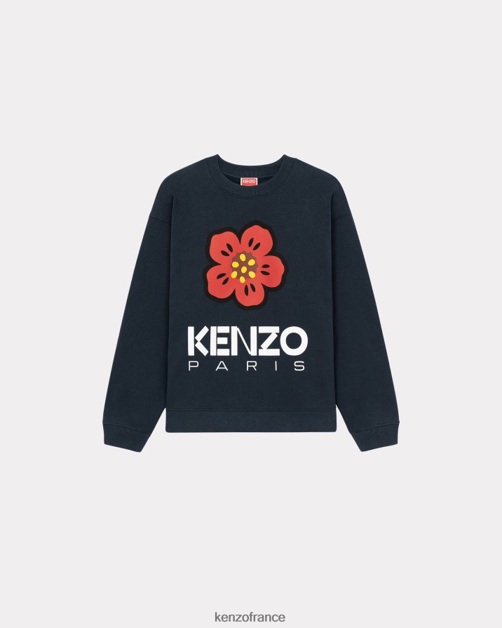 vêtements Kenzo sweat-shirt fleur de boke bleu nuit femmes LFF6X0428