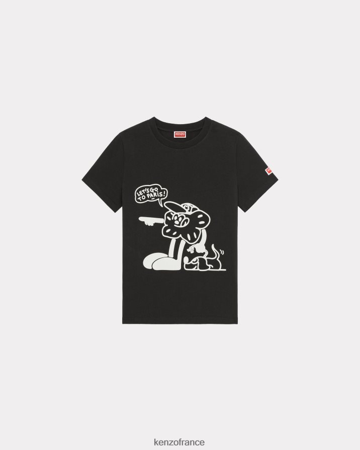 vêtements Kenzo T-shirt Boke Travels noir femmes LFF6X0478