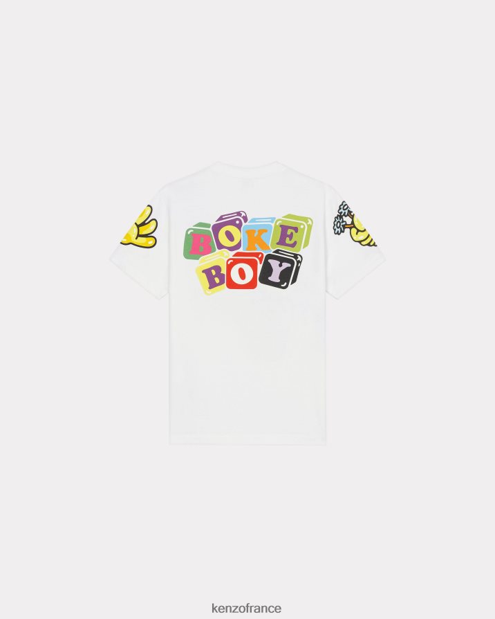 vêtements Kenzo t-shirt ample boké blanc cassé femmes LFF6X0482