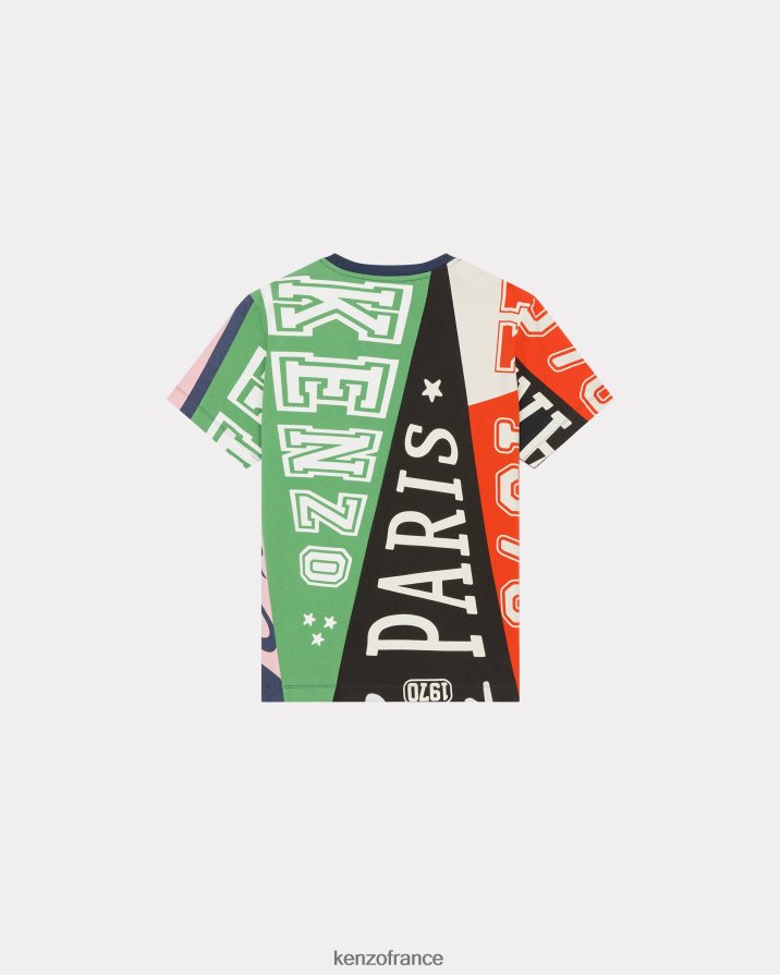 vêtements Kenzo t-shirt ample drapeau multicolore femmes LFF6X0592