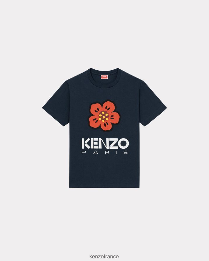 vêtements Kenzo t-shirt ample "fleur de boke" bleu nuit femmes LFF6X0404