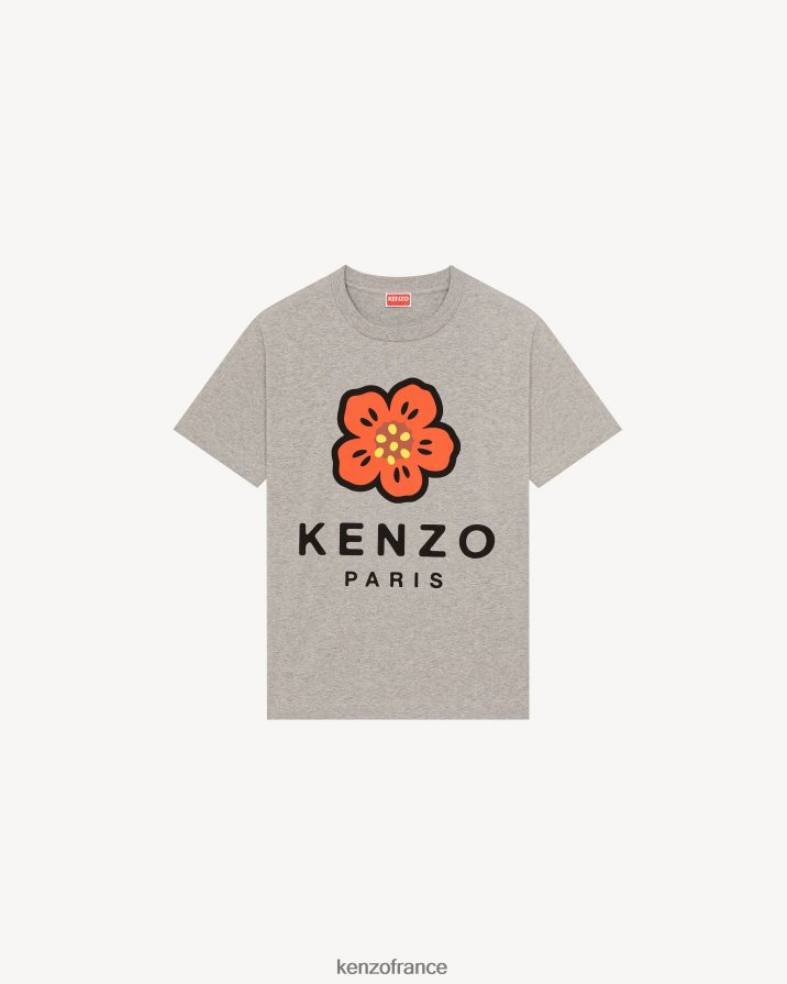 vêtements Kenzo t-shirt ample "fleur de boke" gris perle femmes LFF6X0475