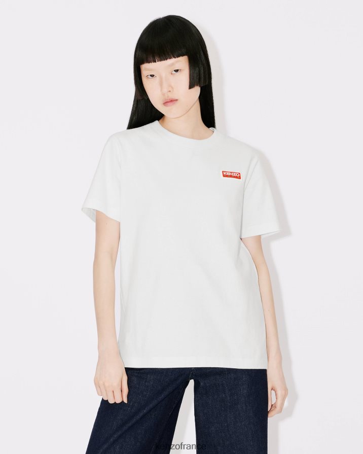 vêtements Kenzo t-shirt ample paris blanc cassé femmes LFF6X0463