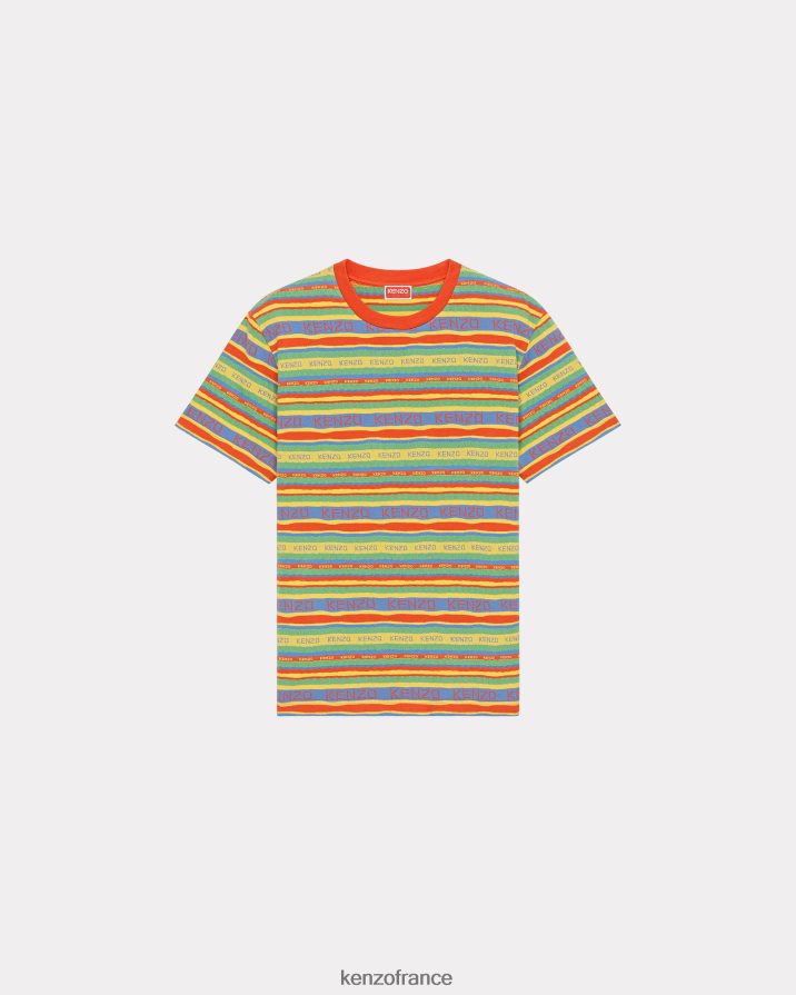 vêtements Kenzo t-shirt ample à rayures surf jaune doré femmes LFF6X0506