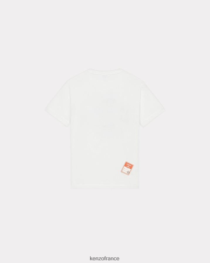 vêtements Kenzo t-shirt ample rue vivienne blanc cassé femmes LFF6X0477