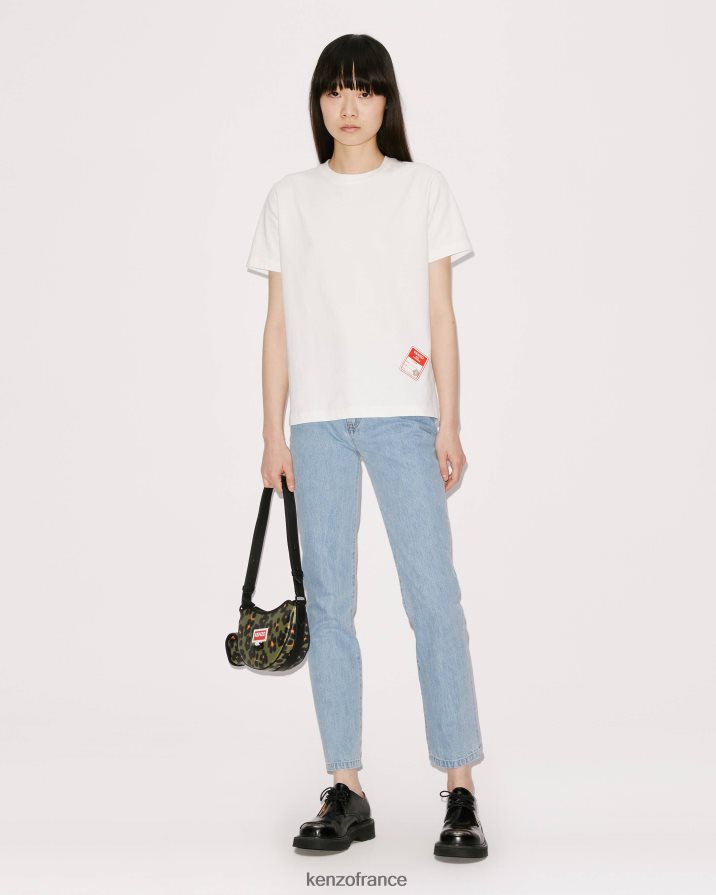 vêtements Kenzo t-shirt ample 'vintage label' blanc cassé femmes LFF6X0394