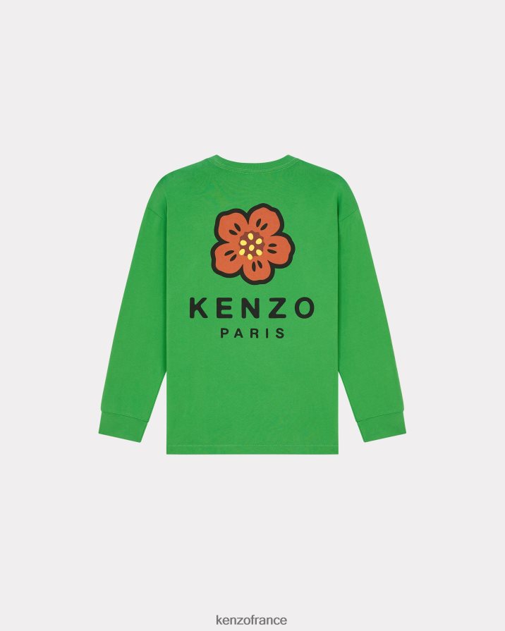 vêtements Kenzo t-shirt avec écusson de fleur de boke herbe verte femmes LFF6X0565