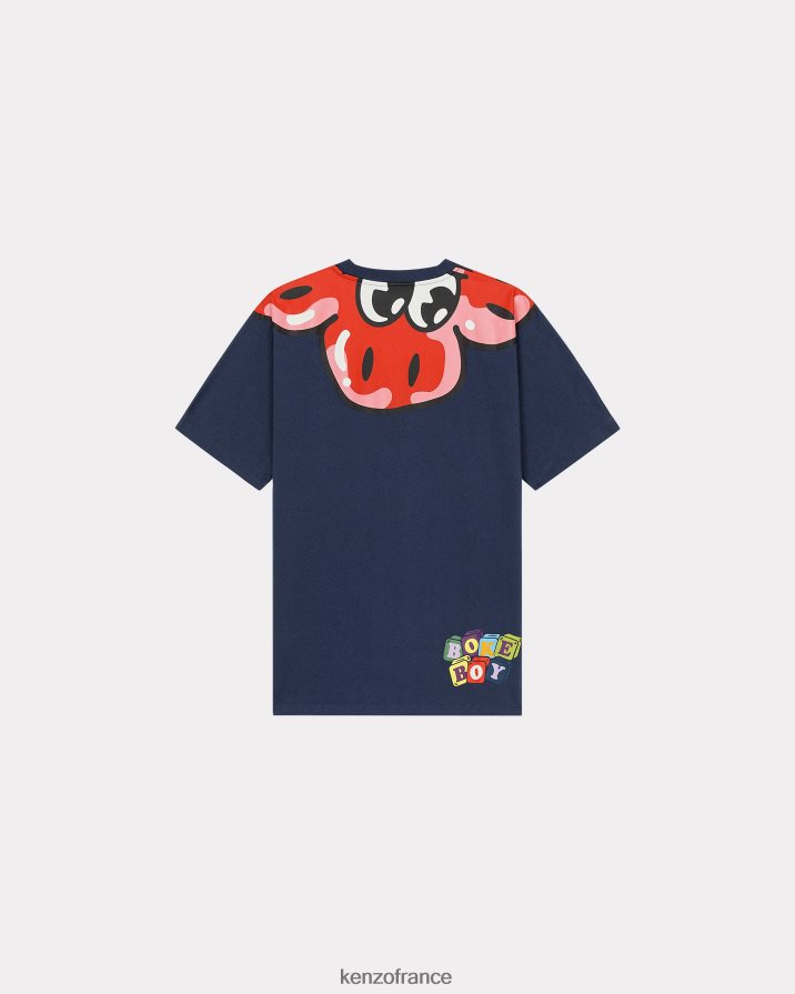 vêtements Kenzo t-shirt kimono boké bleu nuit femmes LFF6X0694