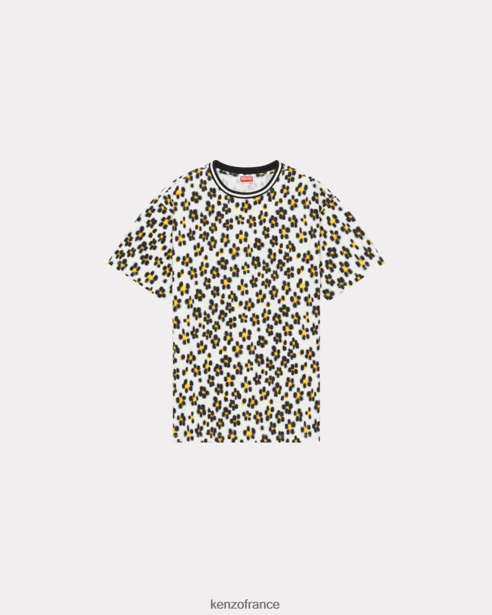 vêtements Kenzo t-shirt oversize Hana léopard blanc cassé femmes LFF6X0458