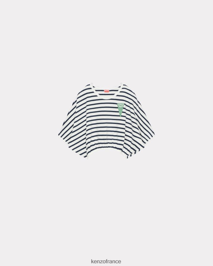 vêtements Kenzo t-shirt à rayures nautiques blanc cassé femmes LFF6X0546