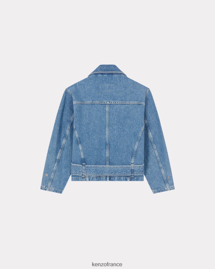 vêtements Kenzo veste motard en jean bleu femmes LFF6X0667