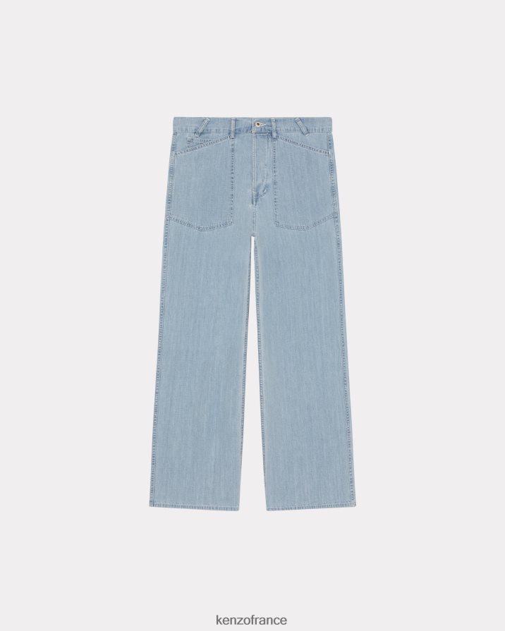 vêtements Kenzo jean ample marin denim bleu décoloré Hommes LFF6X0339