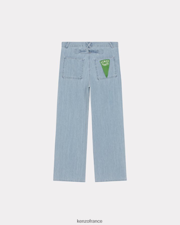 vêtements Kenzo jean ample marin denim bleu décoloré Hommes LFF6X0339