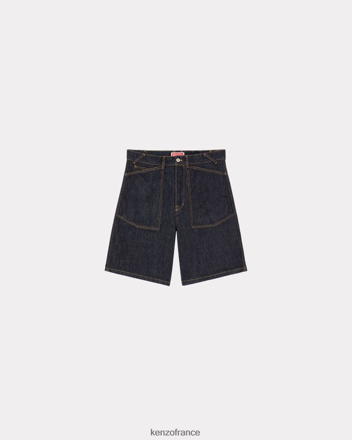 vêtements Kenzo short en jean ample marin rincer le denim bleu Hommes LFF6X0301