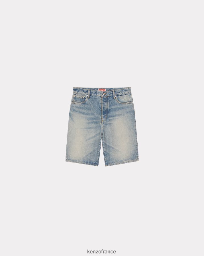 vêtements Kenzo short en jean himawari pierre bl denim bleu sale Hommes LFF6X0204