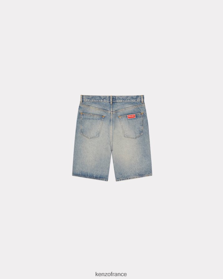 vêtements Kenzo short en jean himawari pierre bl denim bleu sale Hommes LFF6X0204