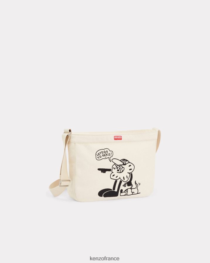 accessoires Kenzo grand sac porté épaule Boké écru Hommes LFF6X0894