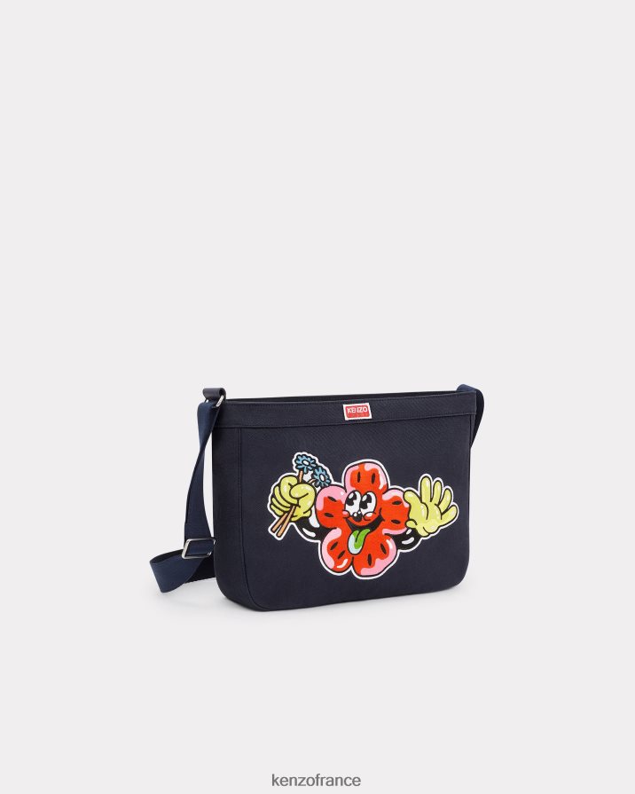 accessoires Kenzo grand sac porté épaule "boke" bleu marine Hommes LFF6X0904