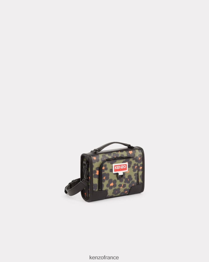 accessoires Kenzo sac porté épaule Hana léopard kaki Hommes LFF6X0866