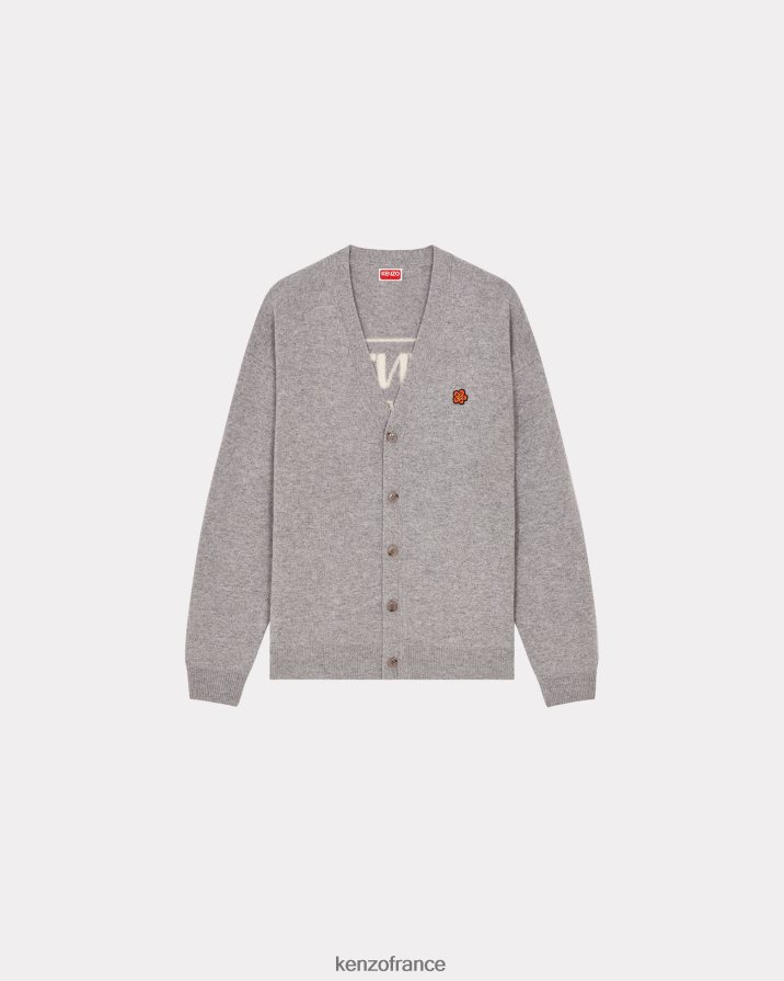 vêtements Kenzo cardigan en laine mérinos paris gris brumeux Hommes LFF6X0279
