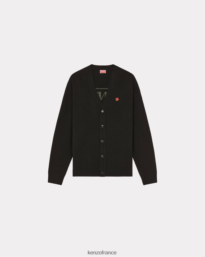 vêtements Kenzo cardigan en laine mérinos paris noir Hommes LFF6X0137