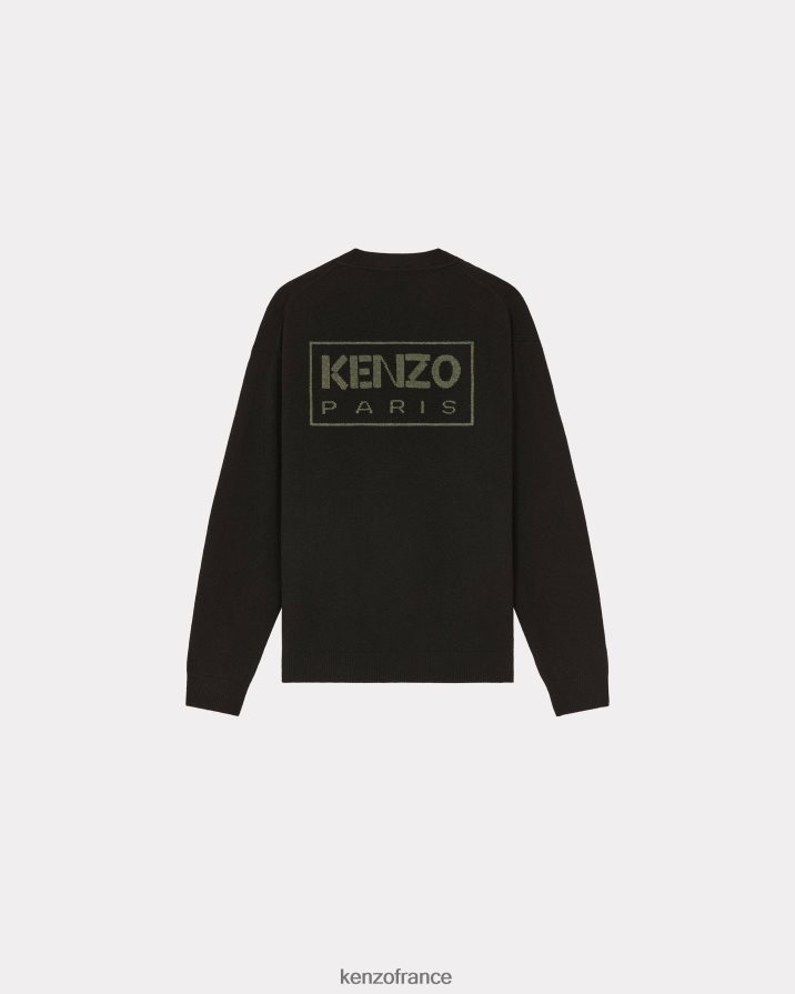 vêtements Kenzo cardigan en laine mérinos paris noir Hommes LFF6X0137